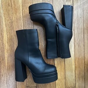 Platform Leather Booties